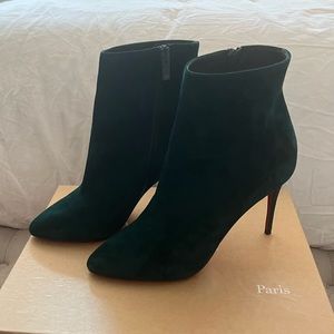 Emerald Green suede Christian Louboutin boots size 38